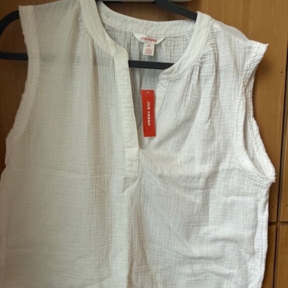 NWT Joe Fresh Boxy Linen Sleeveless T - Women's S - Picture 1 of 4